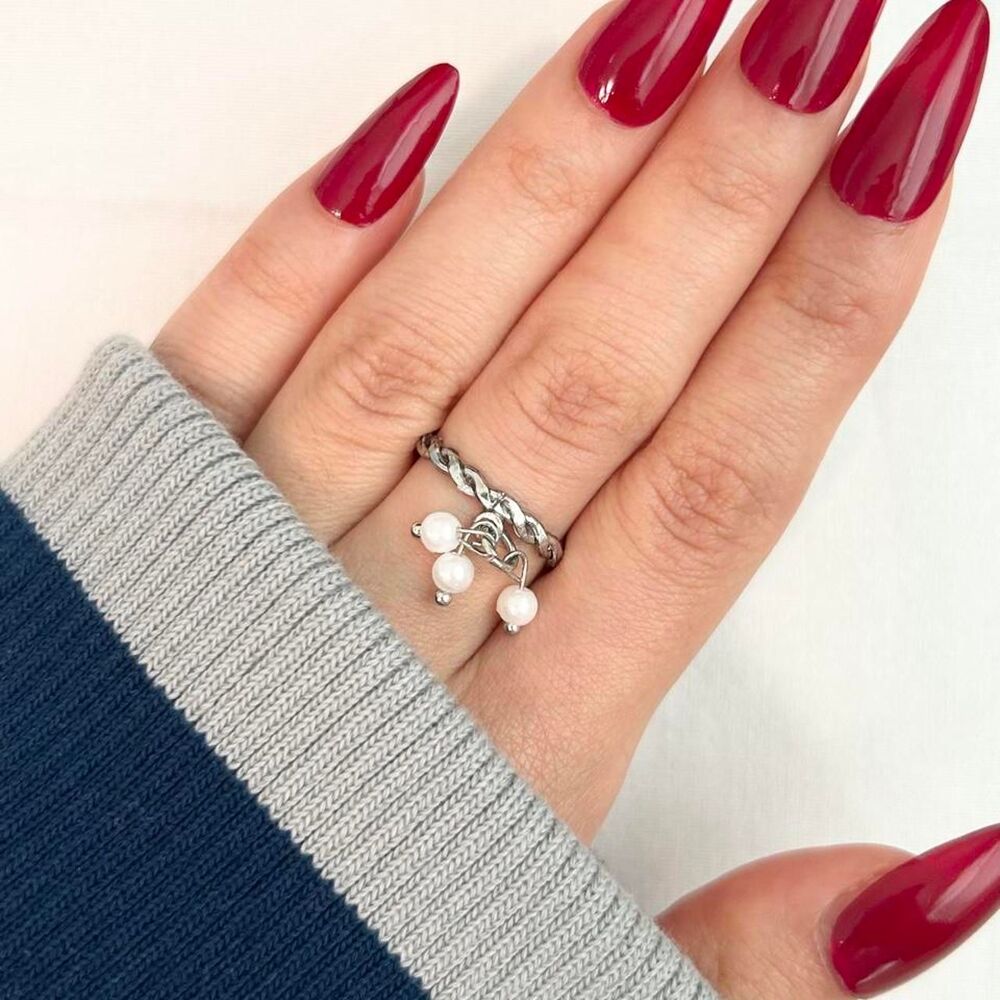 Vintage Inspired Luxury Silver Tone Ring